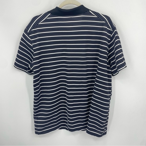 Nike Victory Stripe black gray White Stripe Golf Polo Short Sleeve XL TCU BV0367 - Picture 8 of 10